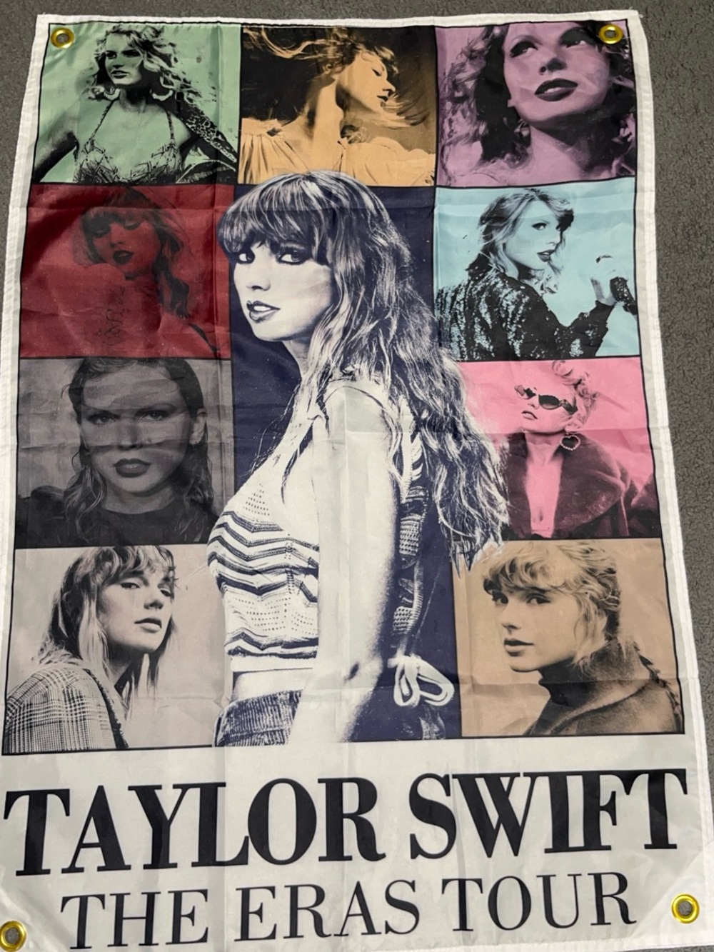Taylor Swift Multi-Color Eras Tour Photo Collage Banner